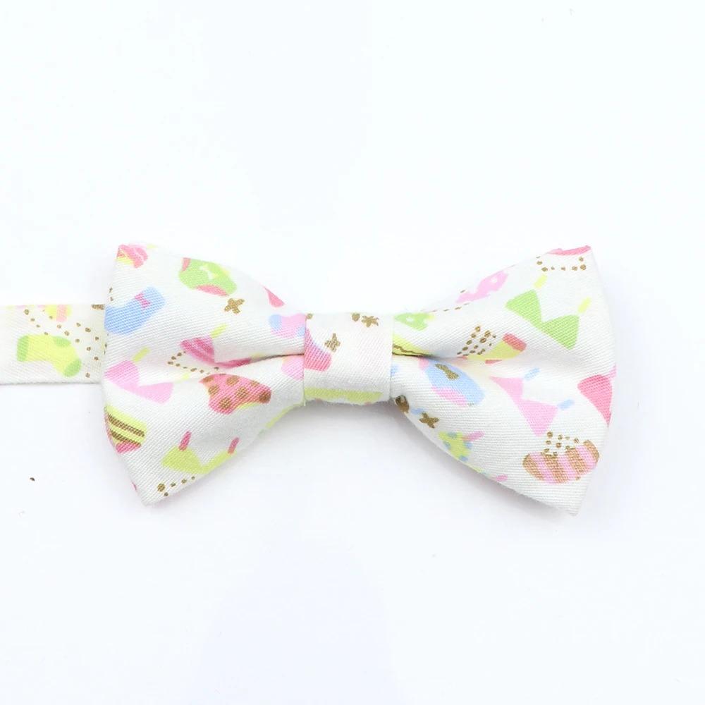 Floral Cotton Bowtie Elephants Whales Flower Pattern Parent Children Family Set Colorful Butterfly Wedding Party Accessory Gifts