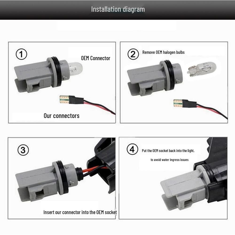 License Plate Light - 18 LED, Red & White, 2-Pack, Compatible with Nissan Navara, Titan, Xterra (2007-2019)
