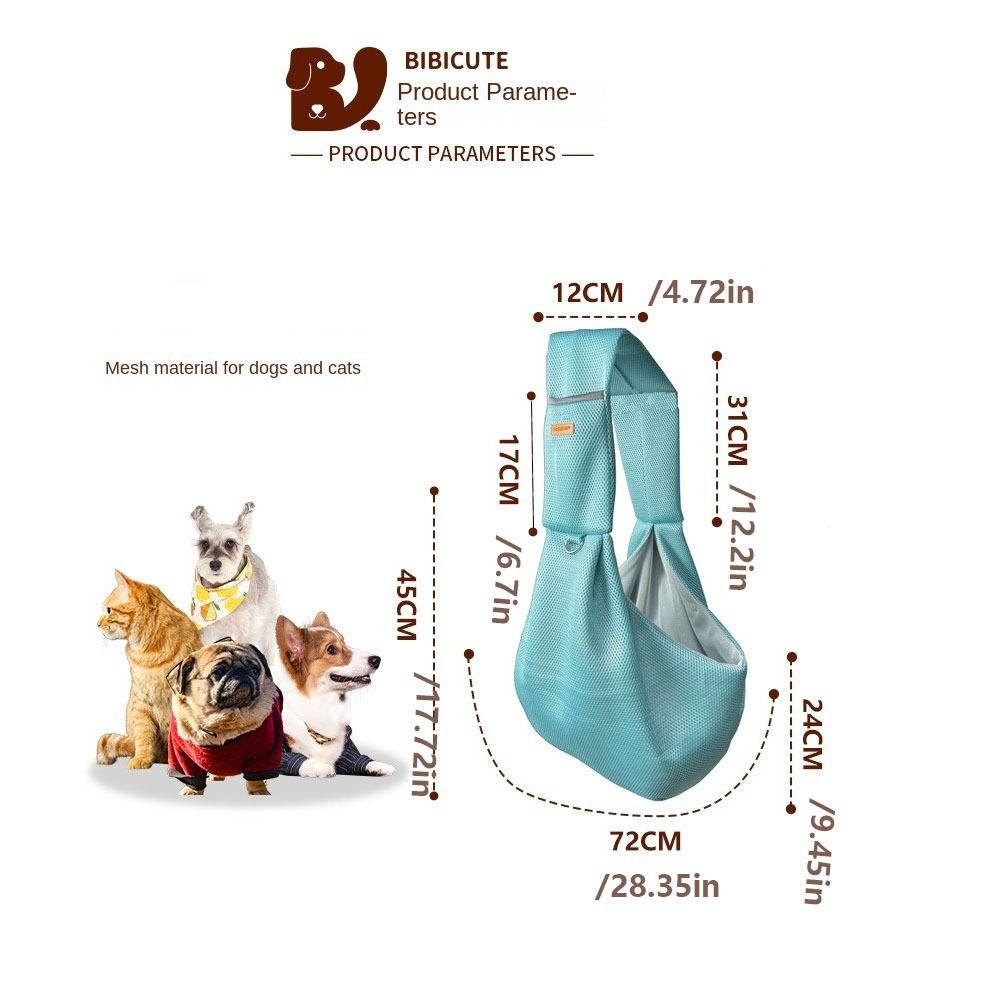 Large Capacity Pet Crossbody Shoulder Bag Breathable Cat Puppy Sling Bag Walking Bag