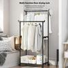 Modern Modular Storage Rack Coat Hanger Strong Load-bearing Easy Assembly Double Rod Coat
