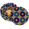 Custom African Flower Patterned Bonnet Plain Satin Braid Hair Bonnet Night Cap for Woman African Pattern Double Layer Bonnet