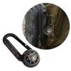 Mini Compass Carabiner Clip Convenient Outdoor Survival Tool with Built In Thermometer Pocket-Sized Waterproof Keychain