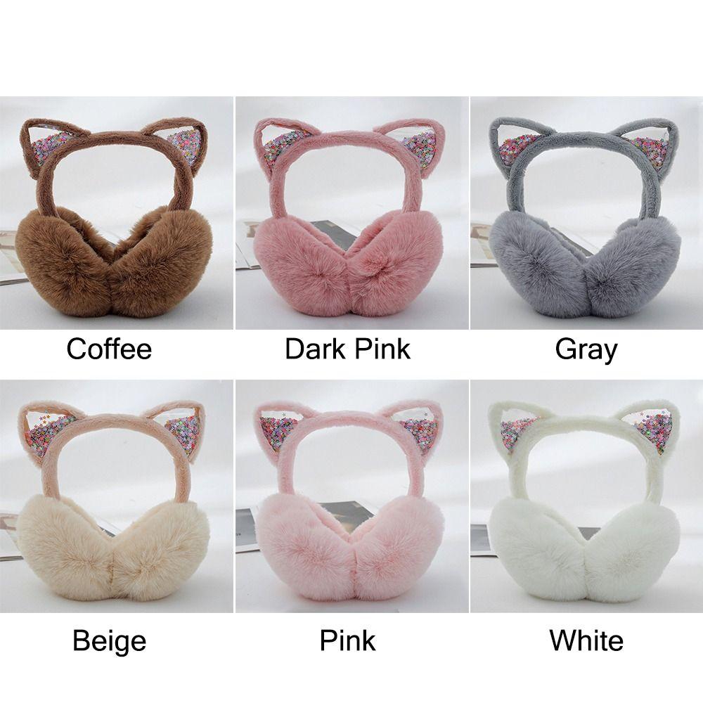 Soft & Warm Ear Warmers Foldable Ear Covers Outdoor Animal Earmuffs for Kids Girls