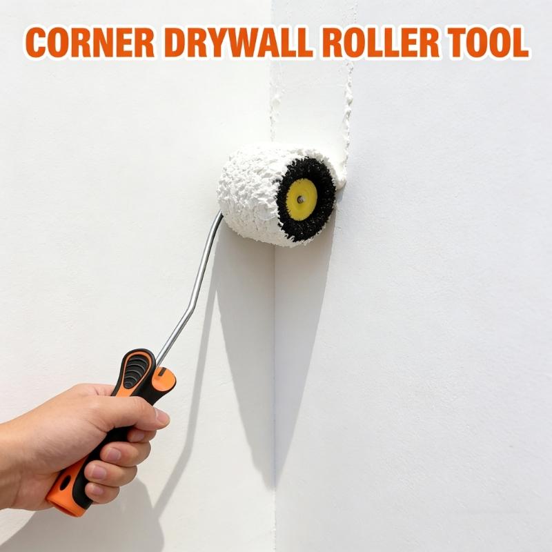 Drywall Corner Compound Roller Shed Resistant Corner Drywall Mud Roller Edge Paint Brush For Professional Mudding