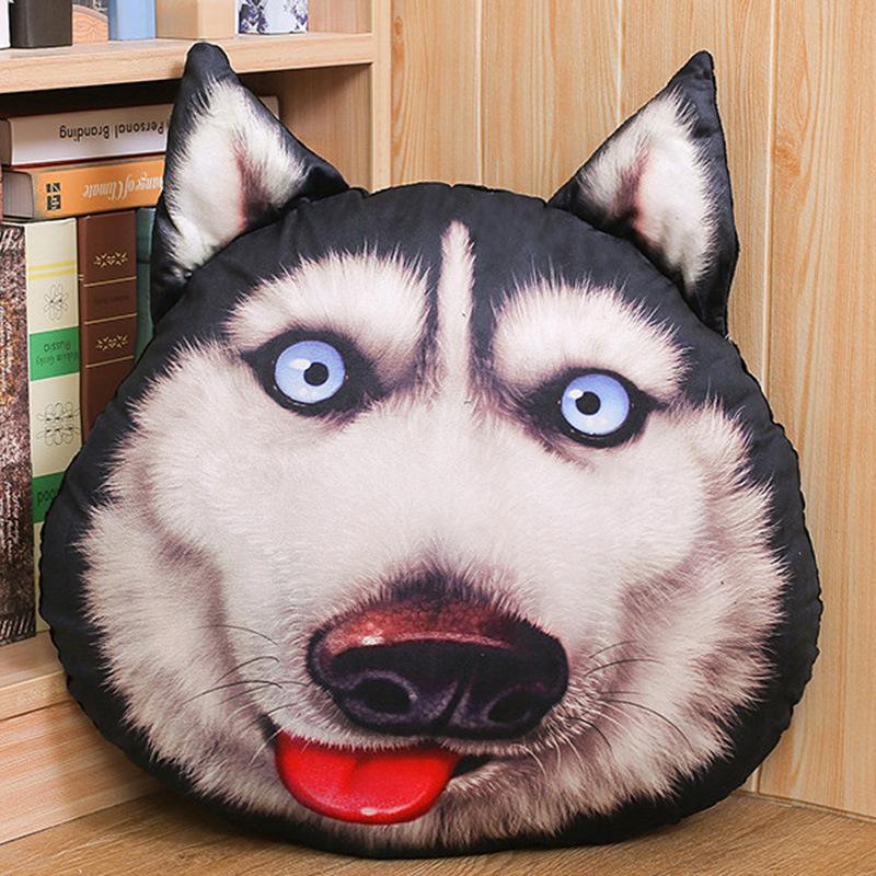 3D креативная плюшевая игрушка-подушка хаски кукла смешной бог и раздраженная голова собаки подарок на день святого валентина девочке на день рождения