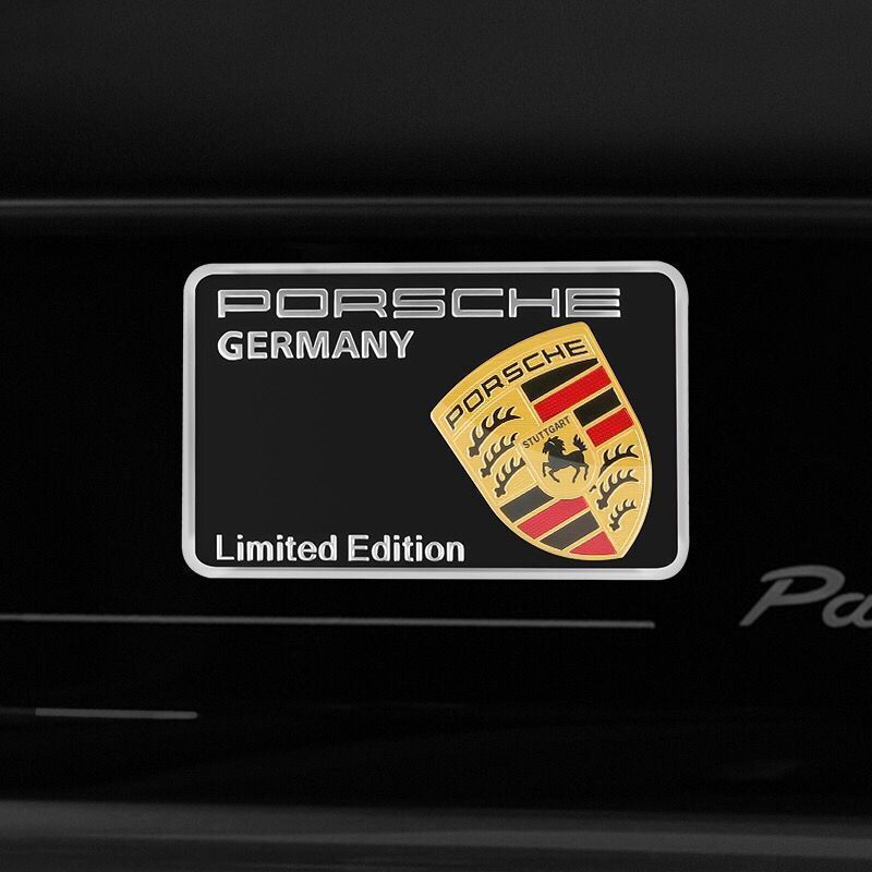 For Porsche NO10Car Styling 3D Sticker Aluminum Badge Car Body Stickers Decals For Porsche 911 Cayenne Carrera 928 Panamera Boxster Macan 918