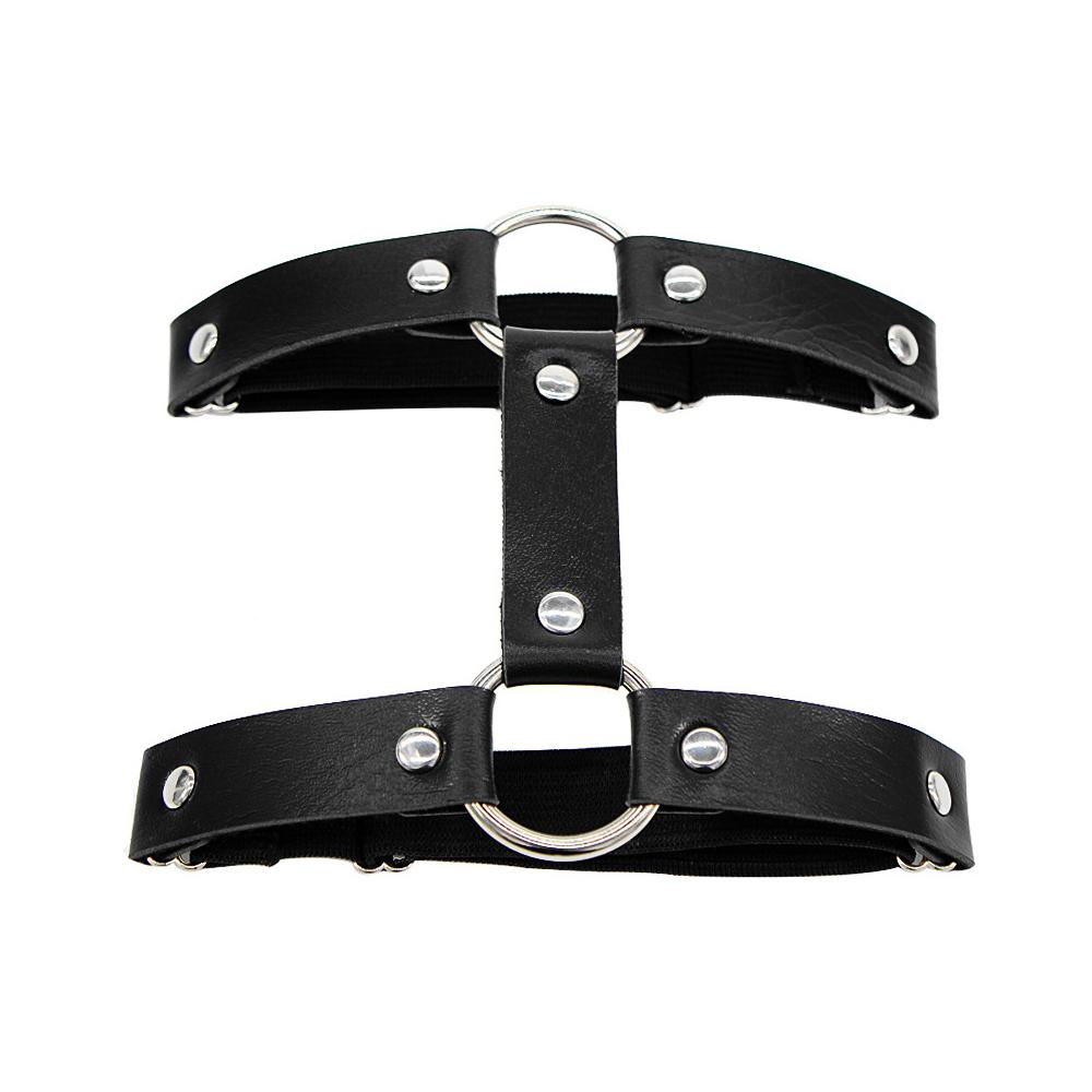 Регулируемая панк пижама подвязка для ног пояс для чулок кольцо для бедра готика