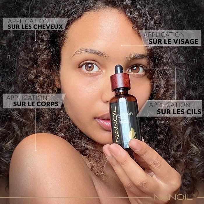 Huile de Ricin - Nanoil - 50ml - Pressée à froid - Non-raffinée - Soin naturel pour cheveux et peau