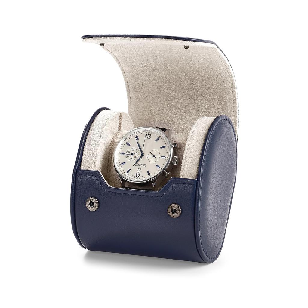 Papten B01501 PU Leather Watch Case Single Travel Portable Blue Organizer