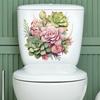 Наклейка на унитаз, яркий цвет, изысканный цветочный узор, наклейка на крышку унитаза, легко использовать для украшения домашней ванной комнаты