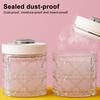 Vintage Airtight Storage Jar Clear Plastic Food Container with Pop Lid Stackable One Button Opening Kitchen Storage Organizer for Cereal