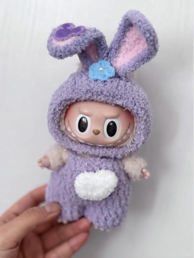 Кукольная одежда Labubu Three Generations - 17 см, наряды для кукол в виде бьющегося сердца, в виде макарон, из винила