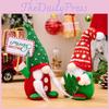 Adorable Christmas Cactus Gnome Decoration With Knitted Curved Hat For Festive Cheer