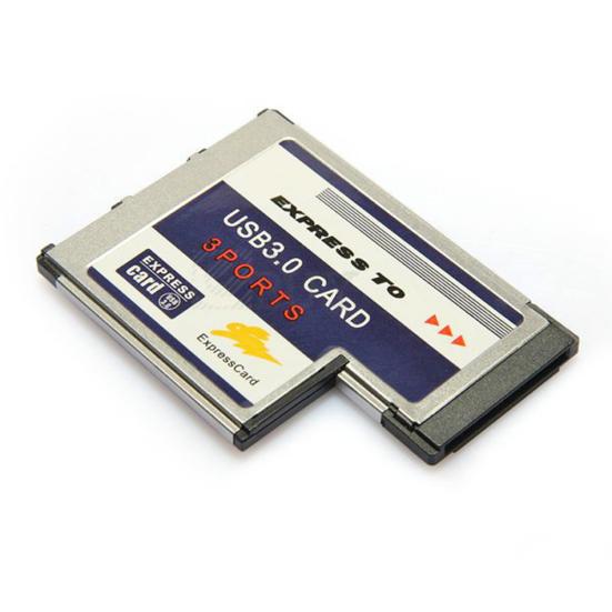 Сверхскоростной адаптер-конвертер Express Card 54 мм на 3 порта USB 3.0 для ПК и ноутбуков