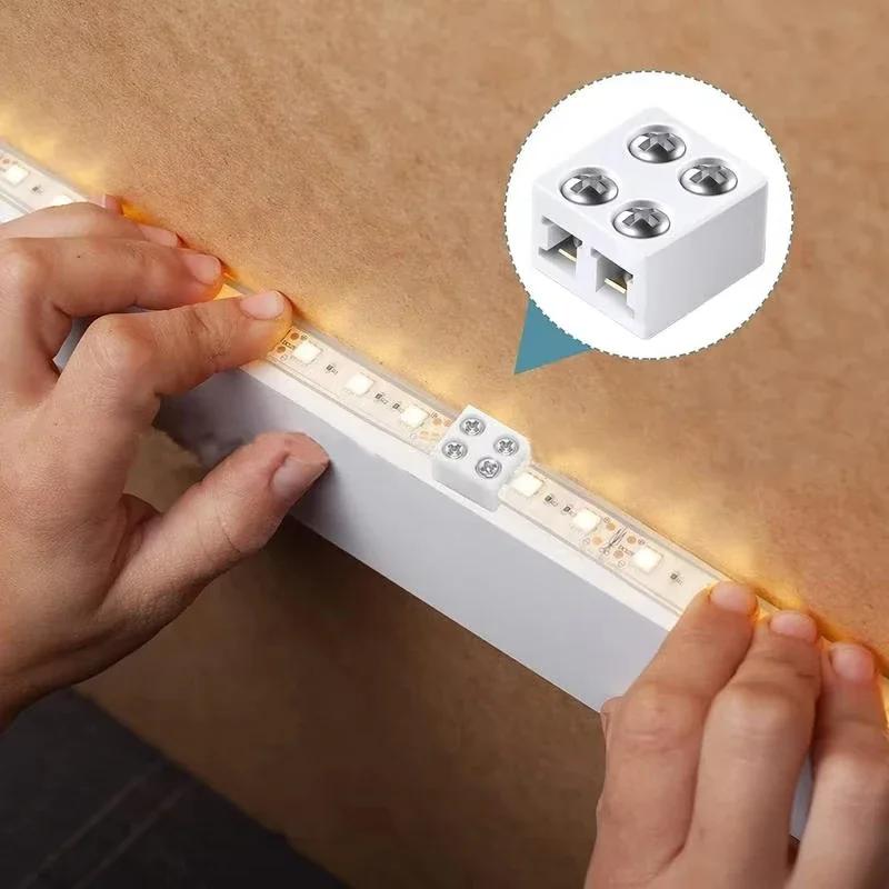 10/20 шт. Коннекторы для светодиодной ленты 8 мм Прочные LED-коннекторы Терминалы для подключения Универсальный коннектор для светодиодной ленты Термостойкие