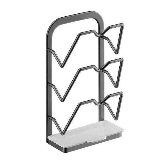 Настенный держатель для крышек от кастрюль, кухонная стойка для хранения крышек от кастрюль, органайзер для крышек от кастрюль без сверления со съемным поддоном