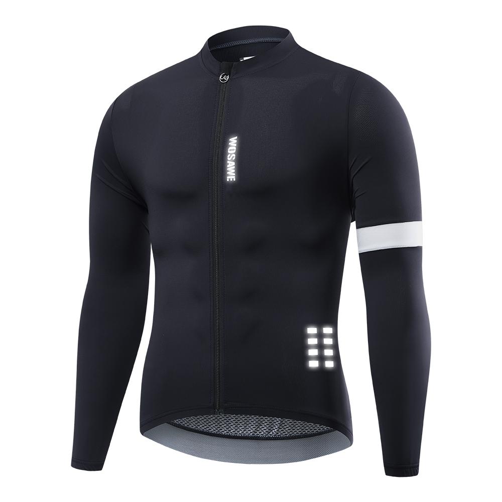 Wosawe Мужская одежда для езды на велосипеде с градиентным принтом и длинными рукавами, одежда для езды на горном велосипеде, спорт на открытом воздухе, быстросохнущая дышащая одежда для езды на велосипеде, топы