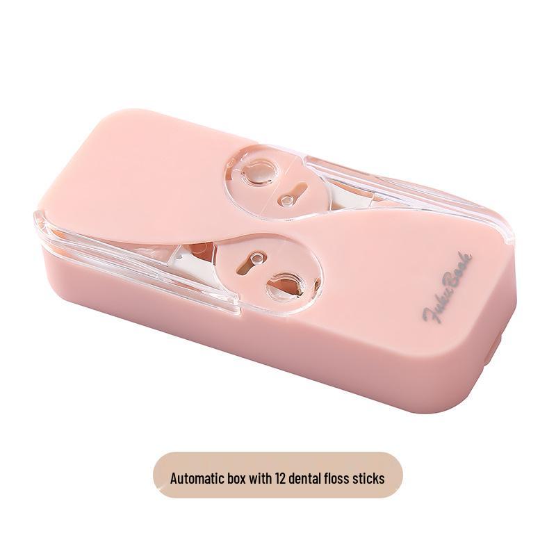 Компактная дорожная коробочка для зубной нити и зубочисток с двойным отверстием