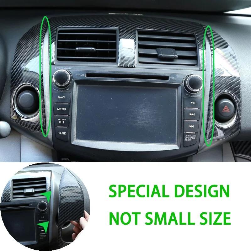 For Toyota Rav4 RAV 4 2006-2012 Soft Carbon Fiber Car Center Control Warning Light Switch Air Condition Vent Cover Trim Sticker