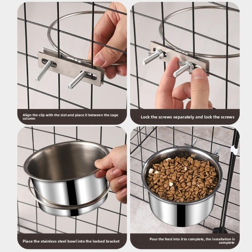 Durable Dog Water Cup Stainless Steel Bird Food Bowl New Pet Food Feeder  Pet Accessories