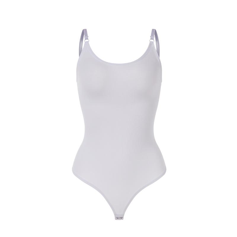 Боди большого размера с контролем живота и подтяжкой ягодиц, бретели в стиле стрингов, бесшовное моделирующее боди