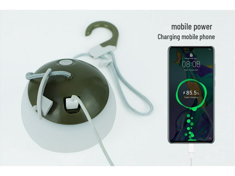 Retro USB Charging Multi-Functional LED Camping Lantern with Silicone Design