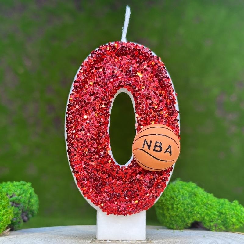 Creative Numbers Birthday Candle Cake Party Decoration Birthday Wax Diy Basketball Numbers