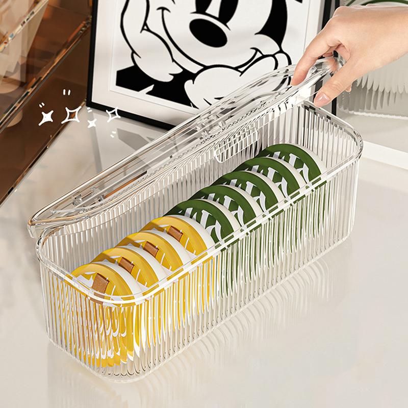 Органайзер для волос с крышкой, прозрачный пылезащитный ящик для хранения накладных ногтей, кистей для макияжа, пуховок