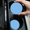 Car Cup Coasters Sparkling Rhinestone Cup Insert Coasters Non-Slip Silicone Drink Holder Mats for Most Vehicles