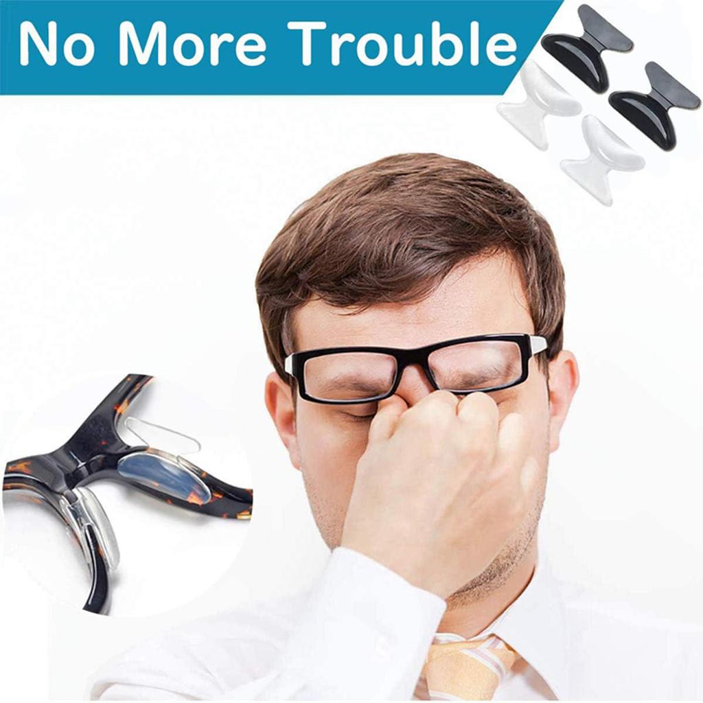 5 пар очков, носовые упоры, клейкие силиконовые носовые упоры, нескользящие прозрачные тонкие носоупоры для очков, очков для зрения, солнцезащитных очков