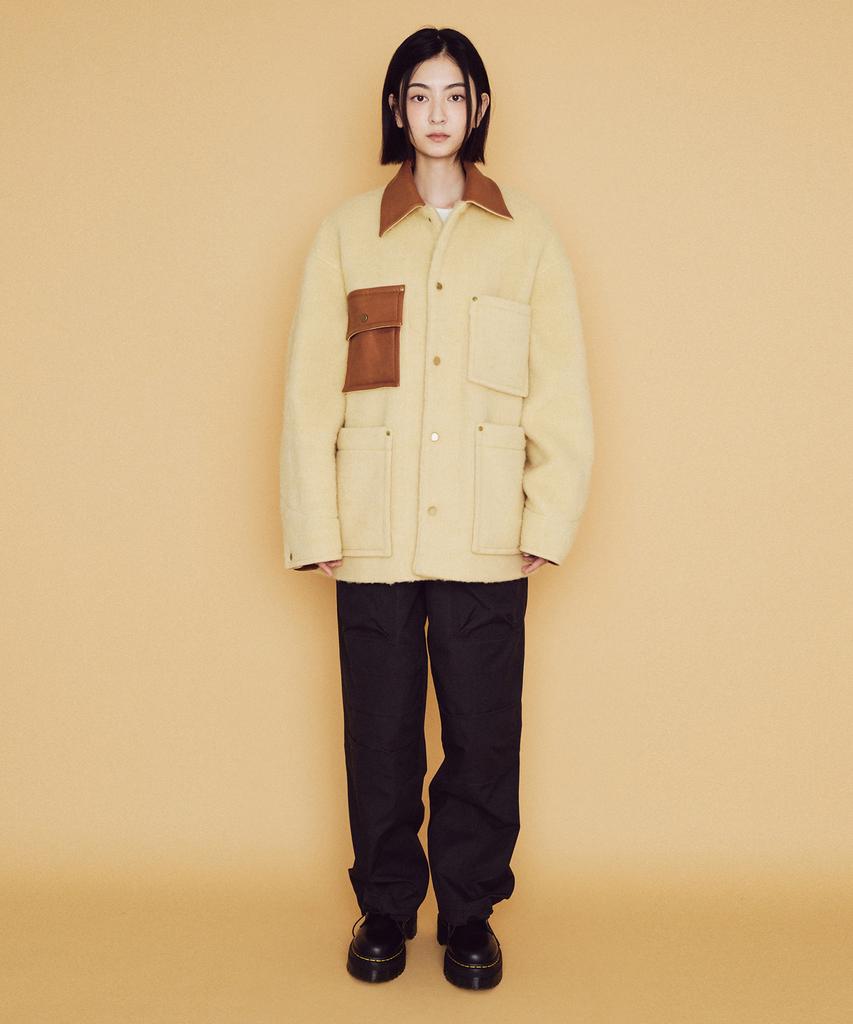 Mayol Unisex Wool Half Coat_Cream Yellow