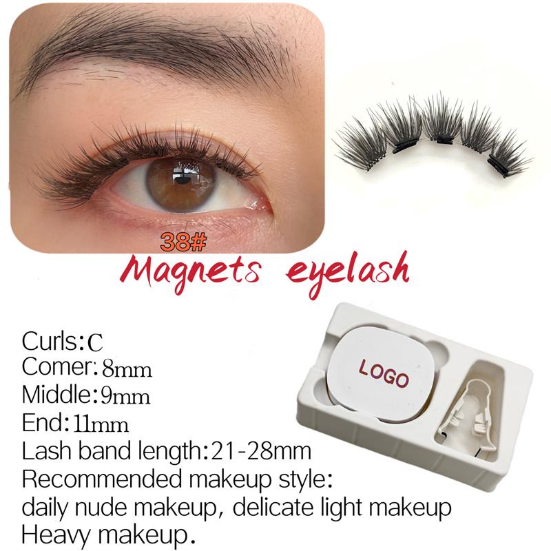 New 3d cat Eye Lashes Dramatic Look Magnetic Eyelashes with Custom Lash Box