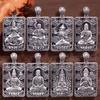 Thousand-handed Avalokitesvara Tathagata Pendant Male Blessing Amulet Trendy 925 Silver Chain Necklace For Men Guardian Buddha