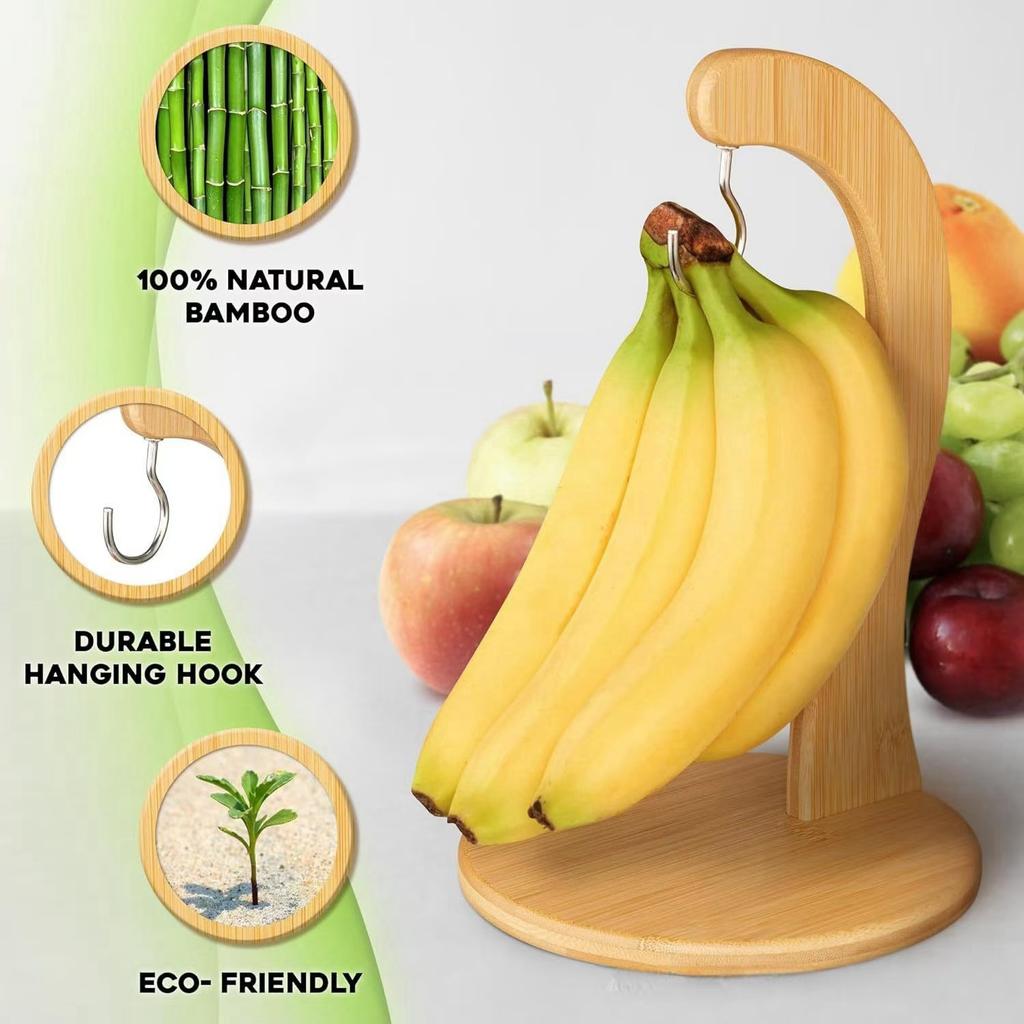 Creative Banana Holder Hook Keep Bananas Fresh Under Cabinet Hook Bananas Hanger for Kitchen Items Fruit Storage