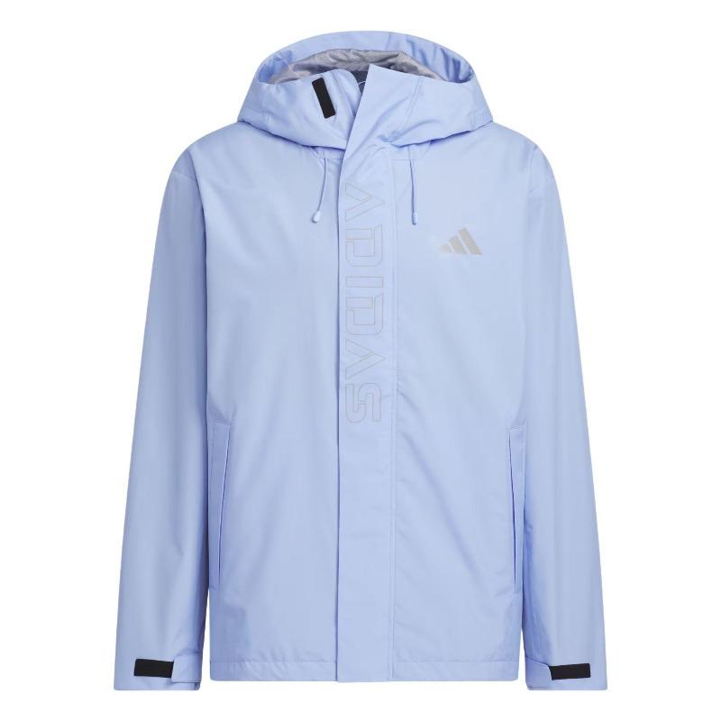 adidas Повседневная куртка с капюшоном на молнии с длинным рукавом с логотипом бренда и буквенным принтом, унисекс, KF9397