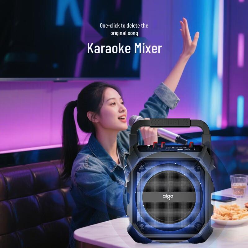 Портативная уличная Bluetooth-колонка aigo T52 Lite с радио, штекер CN (адаптер в комплекте)