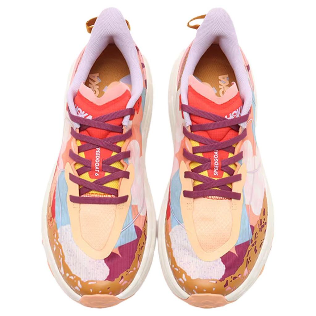 STUDIO PROBA x HOKA ONE ONE Speedgoat 6 Abrasion Resistant Low top Running Shoes Unisex Beige Orange 1174390-CMRN