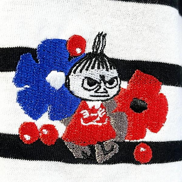 Moomin Little My Embroidered Border T-Shirt White/Black Kesacak Series