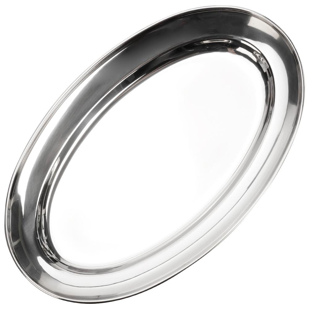 Oval steel platter 29x18 cm