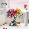 Love Heart Tree Ornament Colorful Acrylic 2D Flat Decoration Valentine's Day Decor Tabletop Butterfly Tree for Home Mantel End Table Desk Decor
