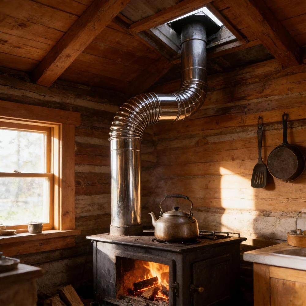 Stainless Steel Stove Pipe Elbow 90 Degree Chimney Exhaust Elbow Durable Chimney Elbow Ventilation
