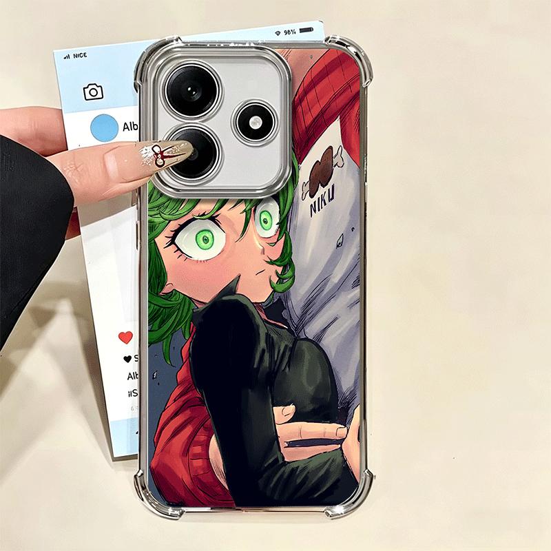 Мягкий чехол для телефона One P-Punch-Man Tatsumaki для Xiaomi Redmi Note 14 15 Pro Plus 13 12 11S 11T 5G 10 9S 9 Покрытие Защита от падения Funda