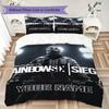 Custom Name Rainbow Six Siege Pattern Bedding uilt Set uilt Cover Pillowcase Home Decoration Birthday Gift (1*duvet cover+2*pillowcase without core)