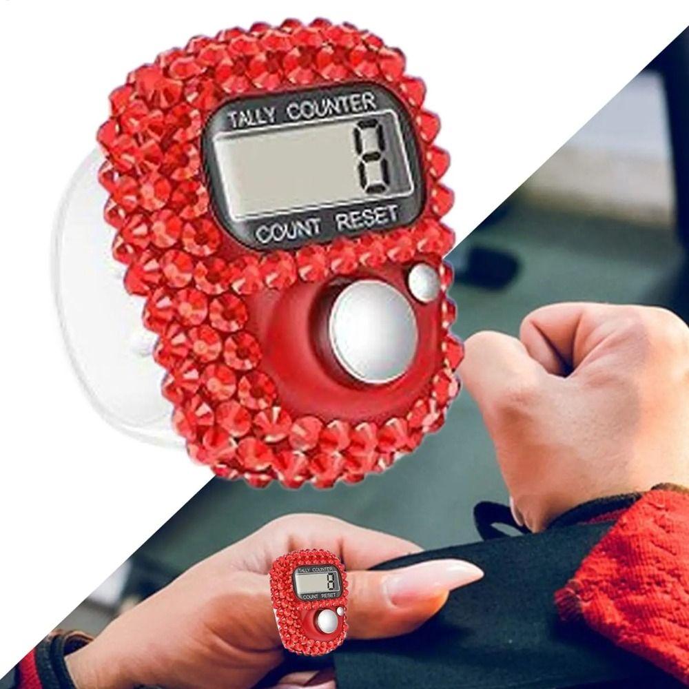 Diamond Decor Digital Tally Counter Adjustable Strap Tally Clicker Crowd Tally