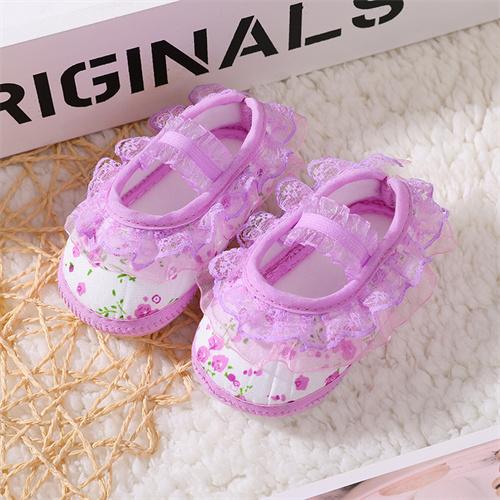 Детская обувь с кружевом и бантом для девочек, модные детские первые ходунки, обувь для новорожденных, летняя и весенняя обувь для маленьких девочек