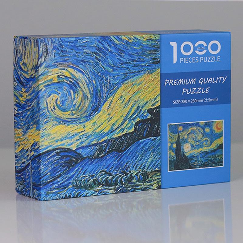 «Белая карточка Мини Пазл Большая волна Канагава 1000-элементный - Плотно прилегающие, без свободных элементов»