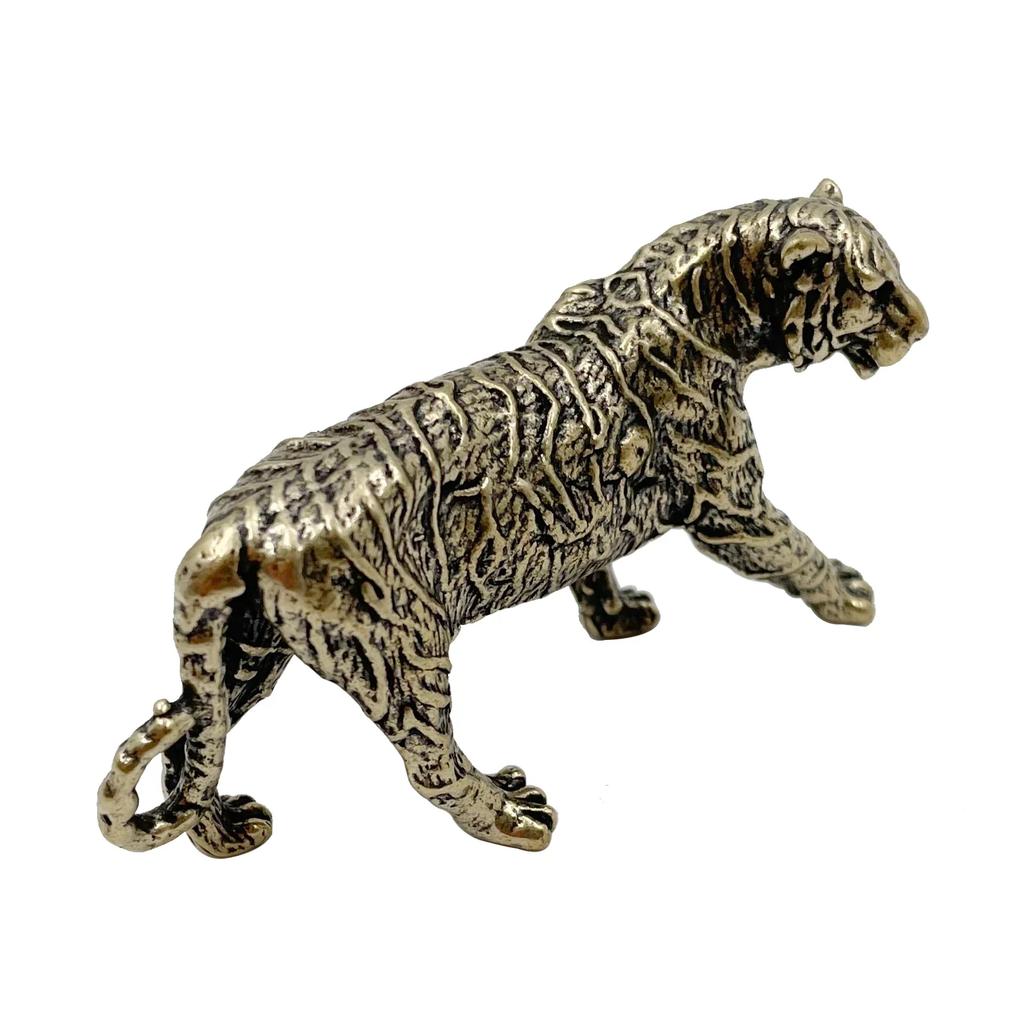 Медная фигурка, чай, домашнее животное, тигр, украшения, чистая медь, модели животных, тигра, брелки, подвески, подвески, украшения для стола
