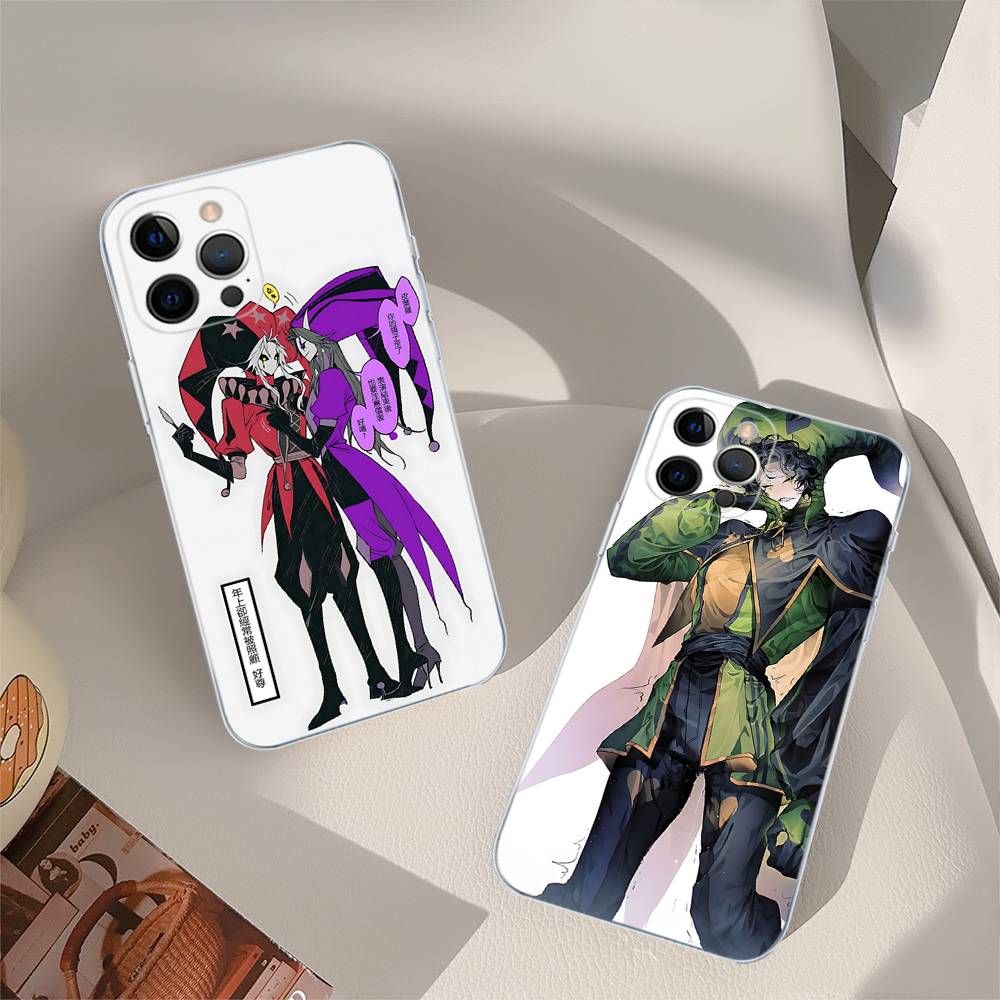 Чехол-бампер The Freak Circus Pierrot для iPhone 11 12 13 14 15 16 17 Pro Max Plus Air Прозрачный Clear Ударопрочный