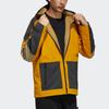 Adidas Blocked Hooded Jacket Men Outerwear Gold H40225