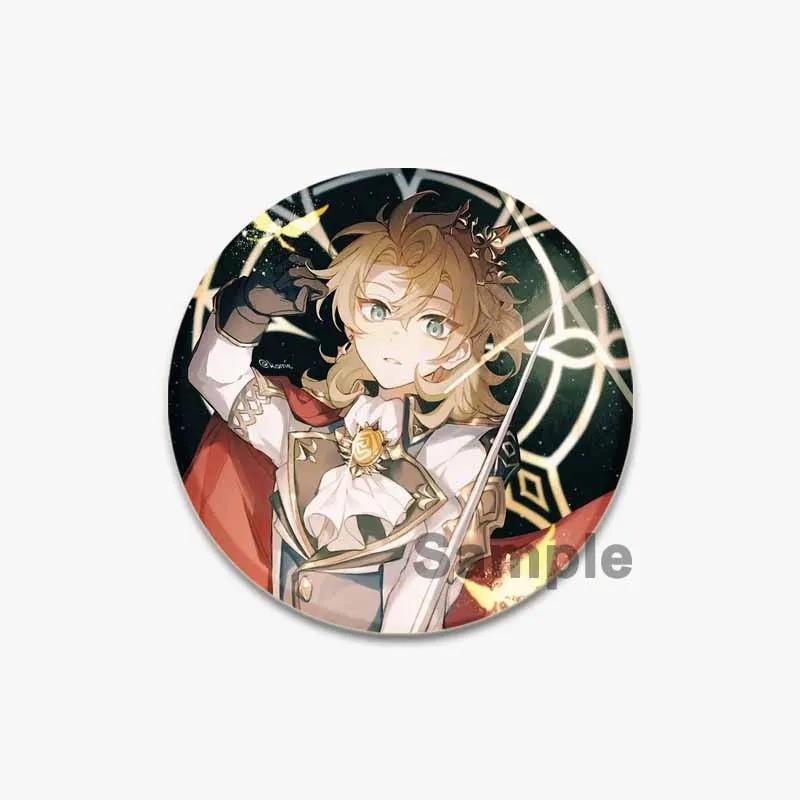 32/44/58mm Genshin Impact Badges Cute Game Anime Lapel Pins 32/44/58mm Round Broochs for Backpack Clothes Accessories Fan Jewelry Gifts
